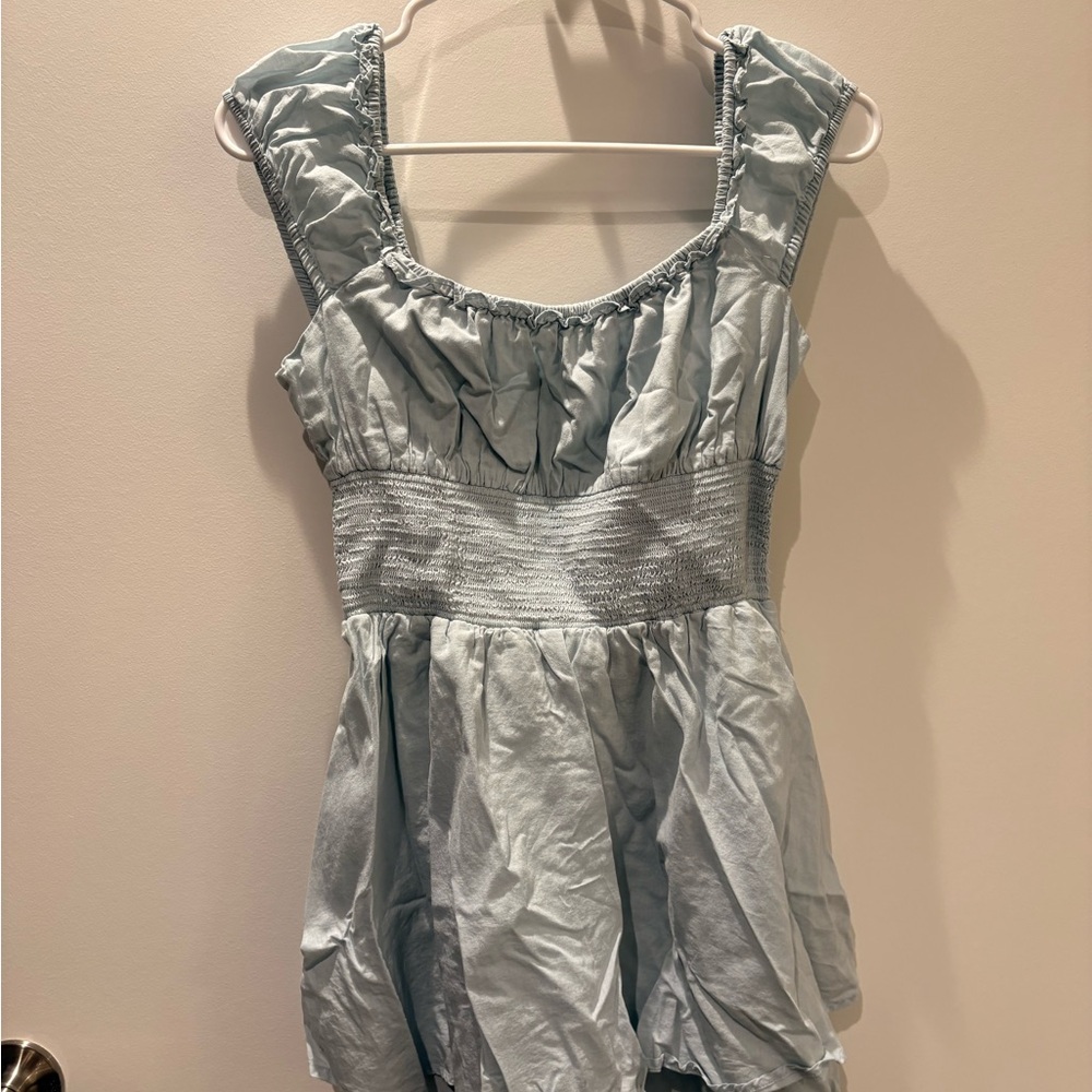 Aritzia Little Moon Light Blue Romper
